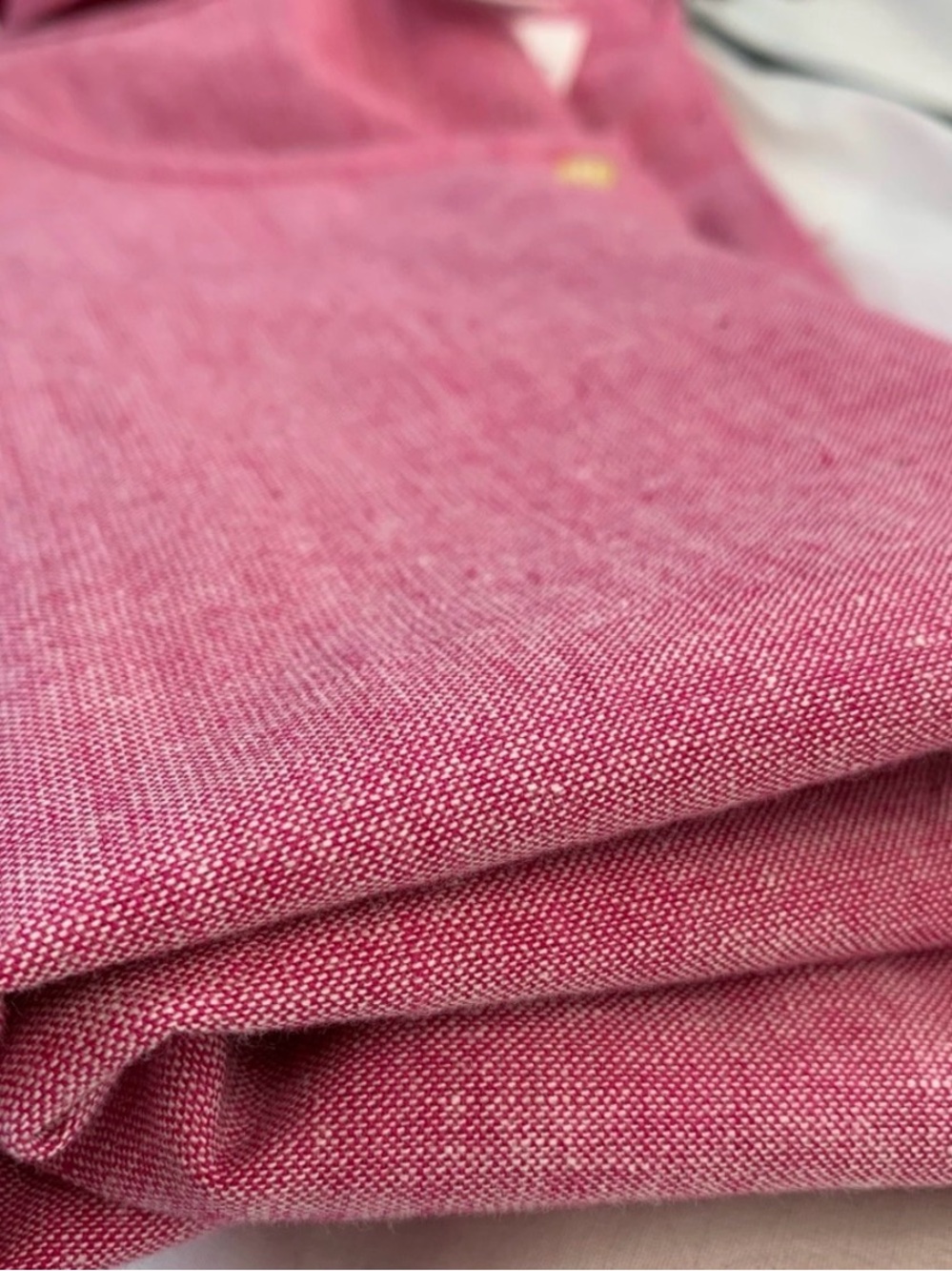 Basic Editions Heathered Pink Button-Front Tank - Picture 3 of 8